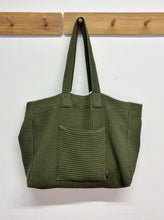 Cargar imagen en el visor de la galería, Bolso Saranella Verde Caqui + Crudo