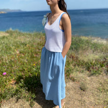Cargar imagen en el visor de la galería, FALDA DOBLE GASA - AZUL CIELO
