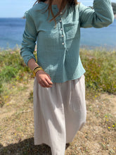 Cargar imagen en el visor de la galería, Blusa BAMBULA - Verde Aguamarina