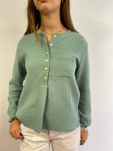 Cargar imagen en el visor de la galería, Blusa BAMBULA - Verde Aguamarina
